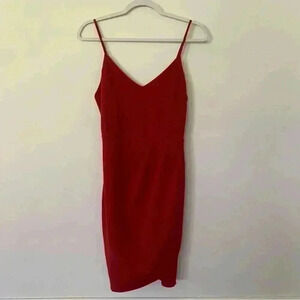 Lulus Forever Your Girl Women's Wine Red Bodycon Dress Size Medium